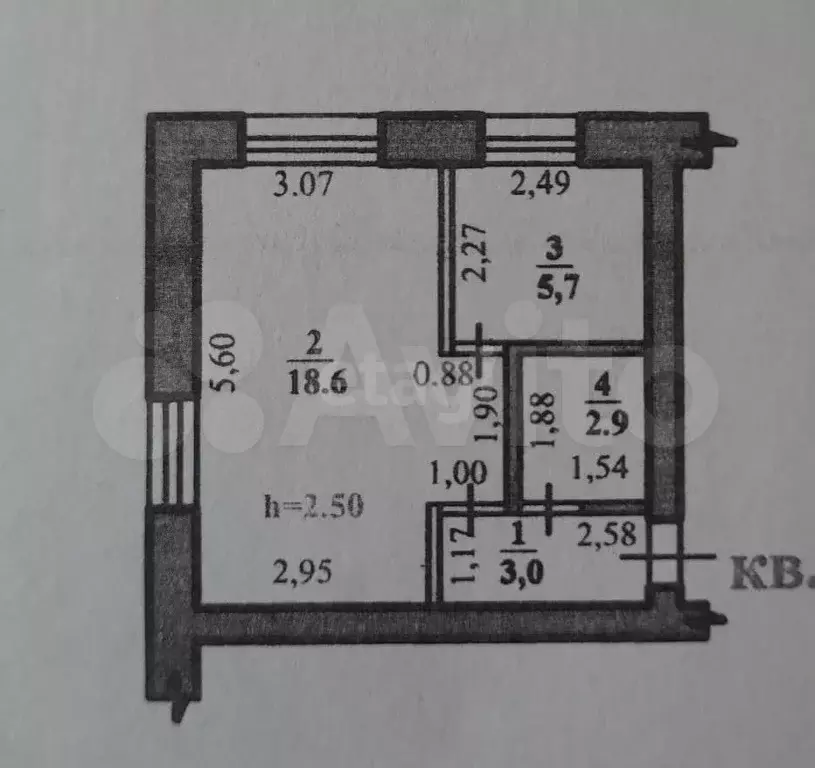 1-к. квартира, 30,2 м, 1/5 эт. - Фото 0