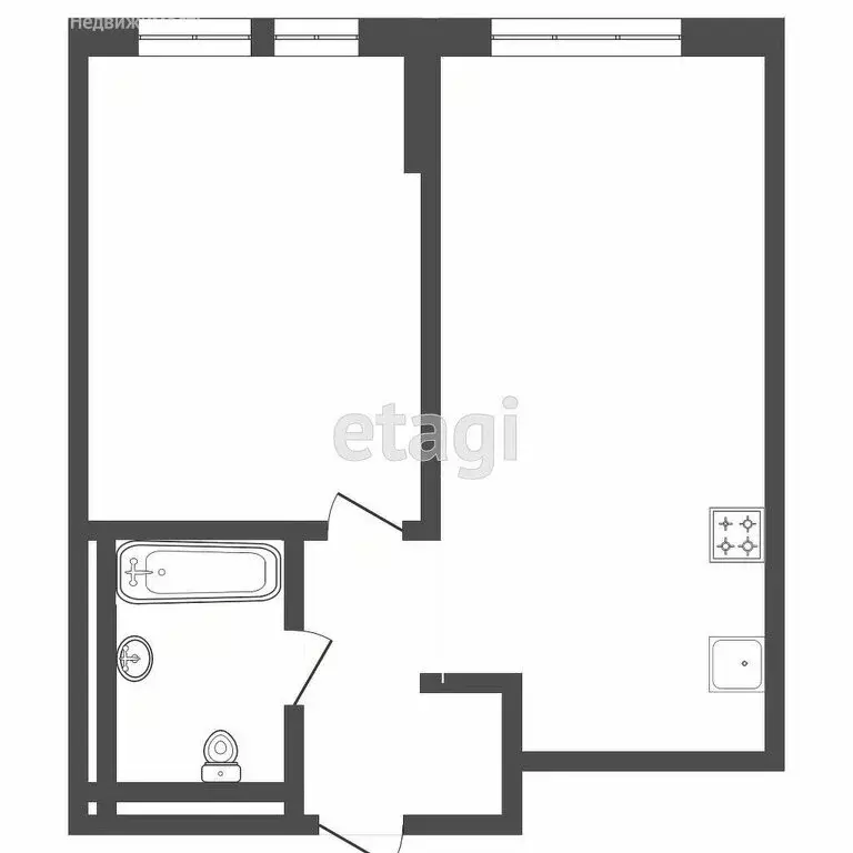 1-комнатная квартира: Тюмень, Полевая улица, 117к7 (40 м) - Фото 1