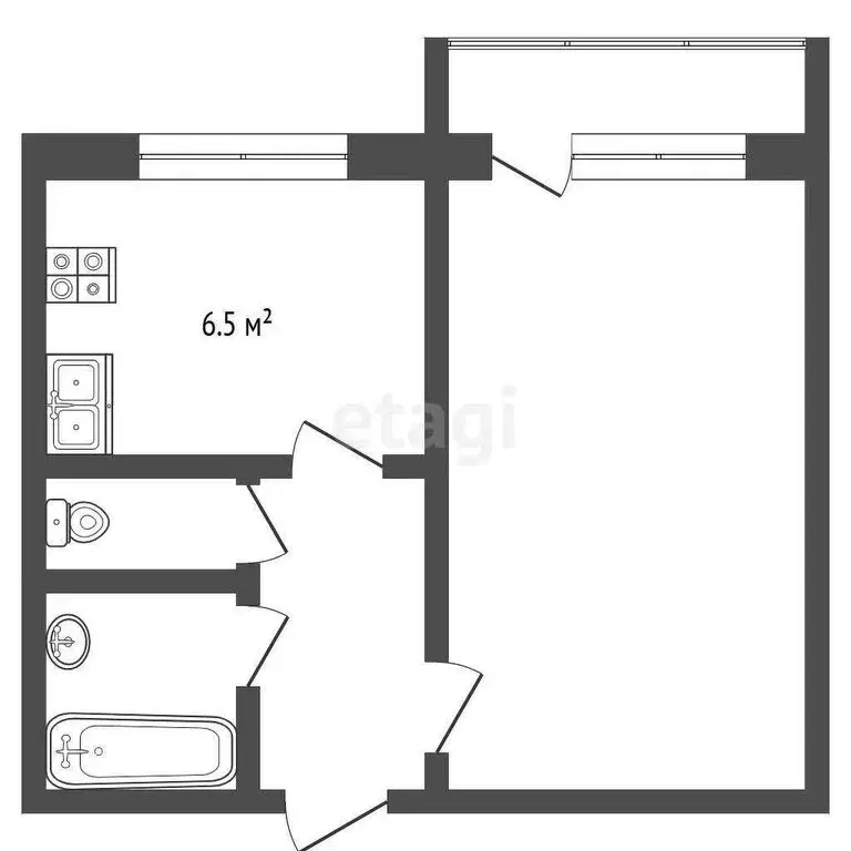 1-комнатная квартира: Саранск, улица Коваленко, 8 (31.5 м) - Фото 1