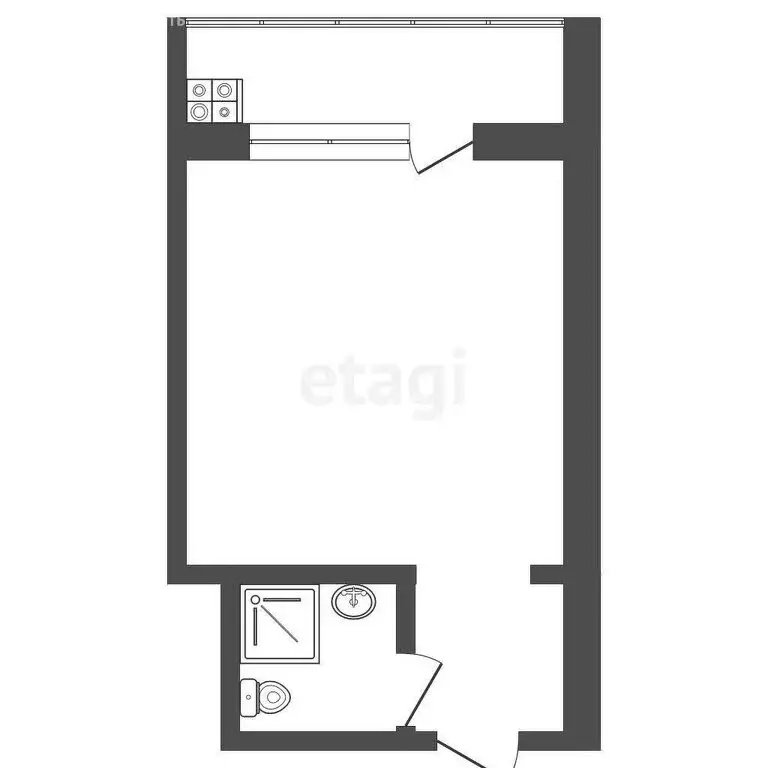 Квартира-студия: Тюмень, улица Червишевский Тракт, 84 (19 м) - Фото 1