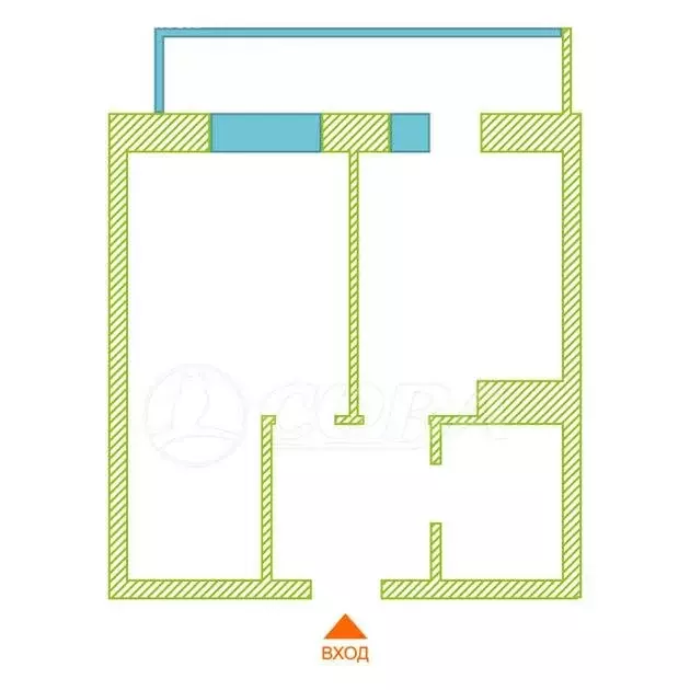 1-комнатная квартира: Тюмень, улица Раушана Абдуллина, 2к1 (37 м) - Фото 2