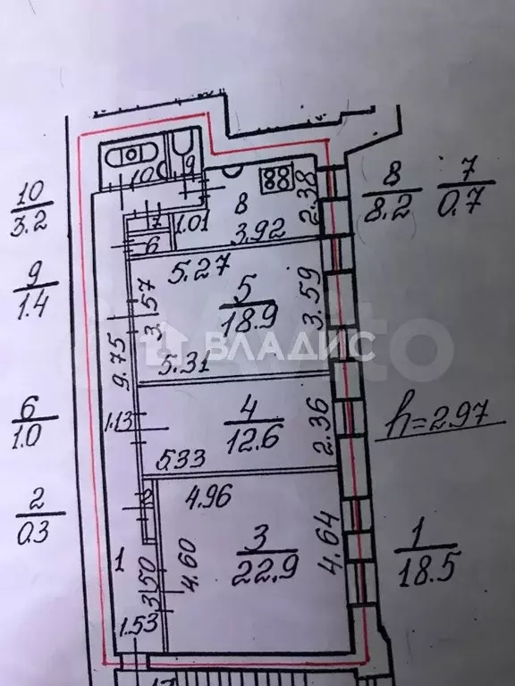 3-к. квартира, 87,7 м, 3/4 эт. - Фото 0