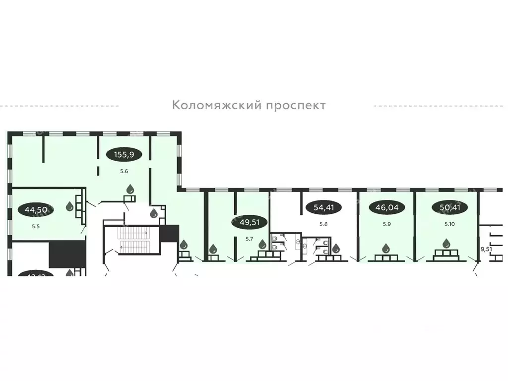 Офис в Санкт-Петербург Коломяжский просп., 19 (346 м) - Фото 2