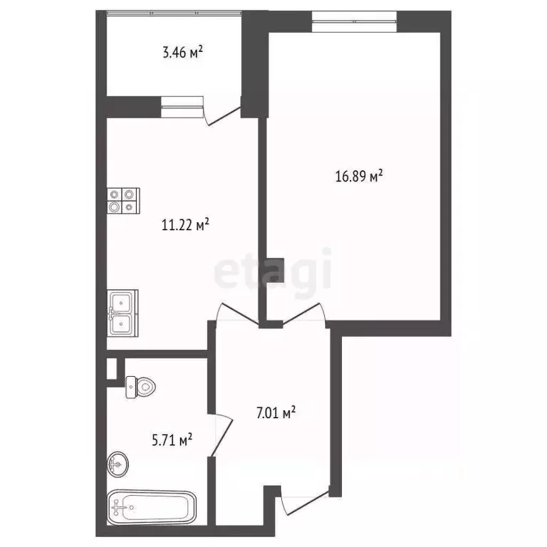 1-к кв. Ярославская область, Ярославль ул. Академика Колмогорова, 13к3 ... - Фото 2