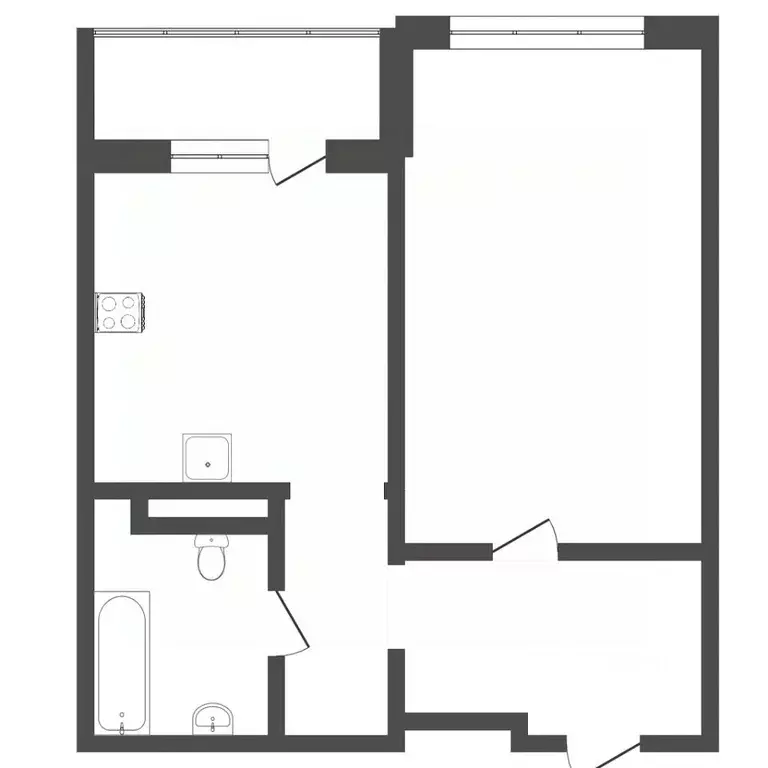 1-к кв. Тюменская область, Тюмень Антипино мкр, ул. Буденного, 1Ак1 ... - Фото 1