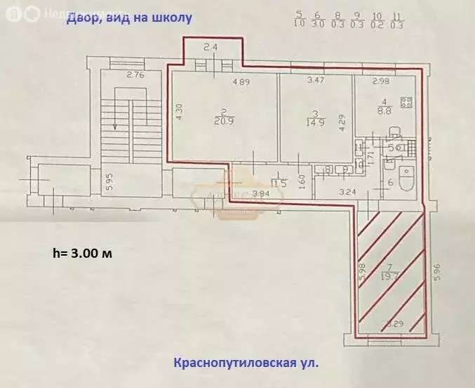 3-комнатная квартира: Санкт-Петербург, Краснопутиловская улица, 20 ... - Фото 1