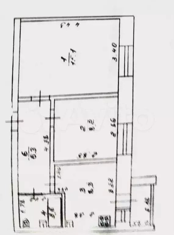 2-к. квартира, 41,5 м, 1/5 эт. - Фото 0