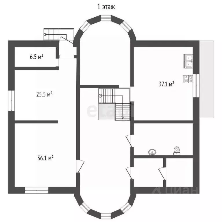 Дом в Тюменская область, Тюмень Вознесенская ул. (613 м) - Фото 1