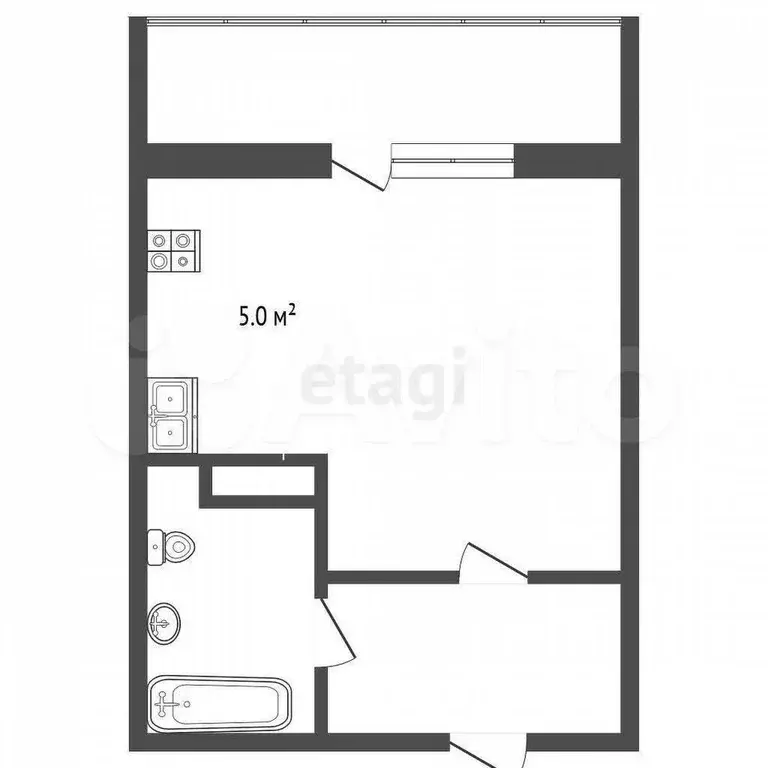 Квартира-студия, 27 м, 12/16 эт. - Фото 0