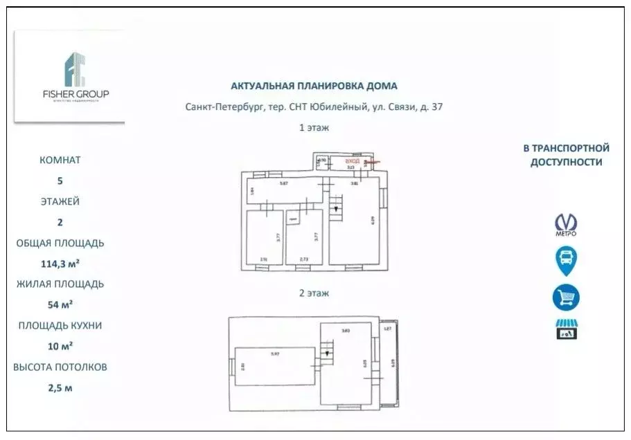 Дом в Санкт-Петербург Юбилейный СНТ, ул. Связи, 37 (114 м) - Фото 2