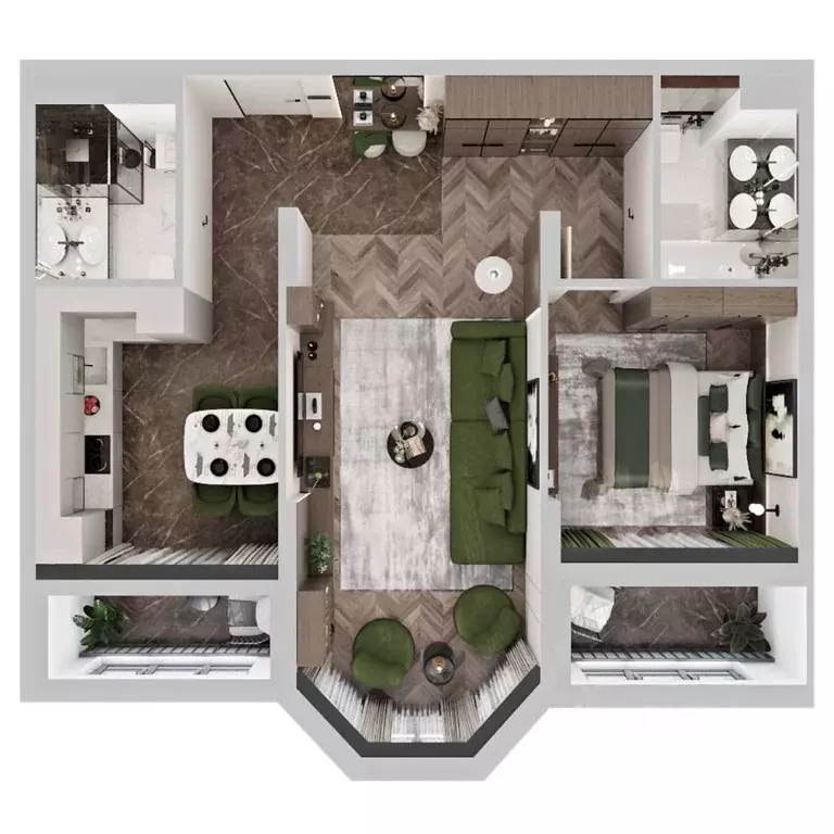 2-к кв. Омская область, Омск  (66.19 м) - Фото 1