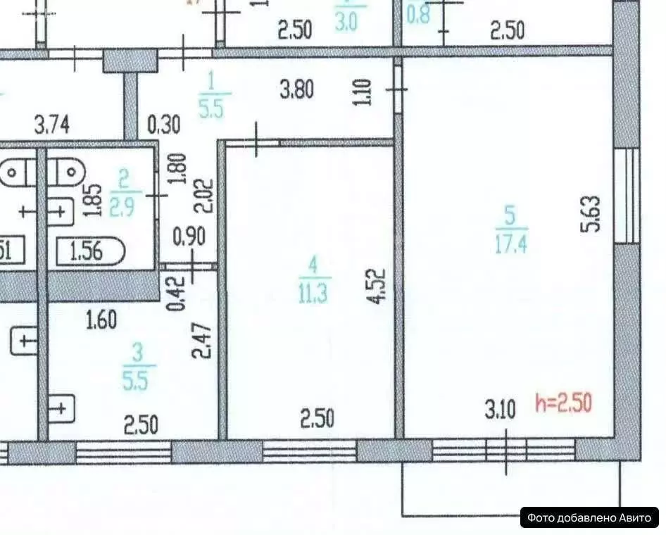2-комнатная квартира: Барнаул, улица Георгия Исакова, 171 (44 м) - Фото 1