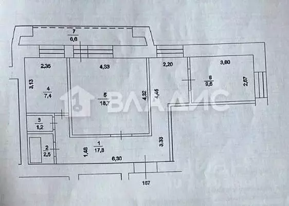 2-к кв. Башкортостан, Уфа Хадии Давлетшиной бул., 18 (57.2 м) - Фото 1