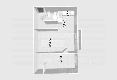 2-к кв. Ленинградская область, Тосно г. Тосненский район, Тосненское ... - Фото 2