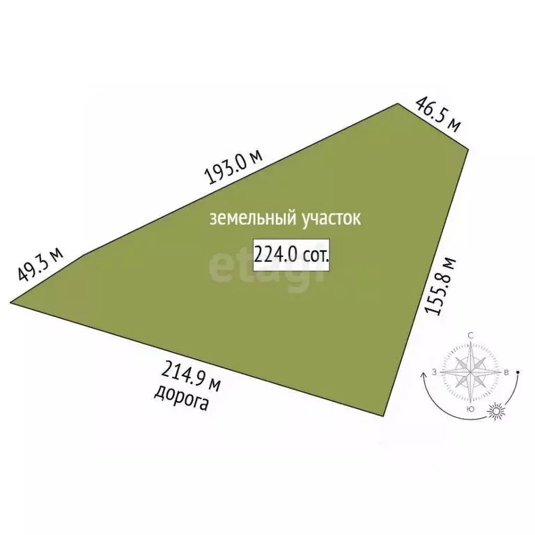 Участок в Крым, Белогорск  (224.01 сот.) - Фото 2