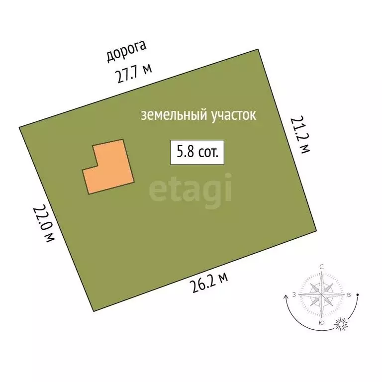 Участок в Тюменский муниципальный округ, СНТ Дружба, Земляничная улица ... - Фото 1