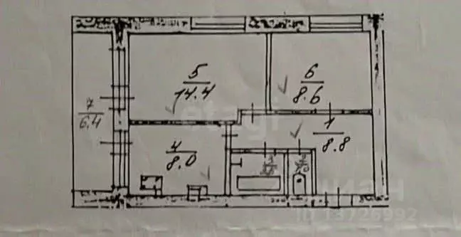 2-к кв. Саратовская область, Саратов ОПХ Саратовское мкр, 14 (43.3 м) - Фото 2