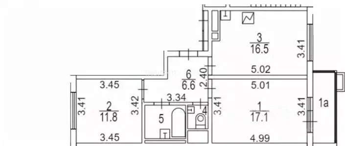 2-к кв. Москва ул. Кварцевая, 4к1 (57.0 м) - Фото 2