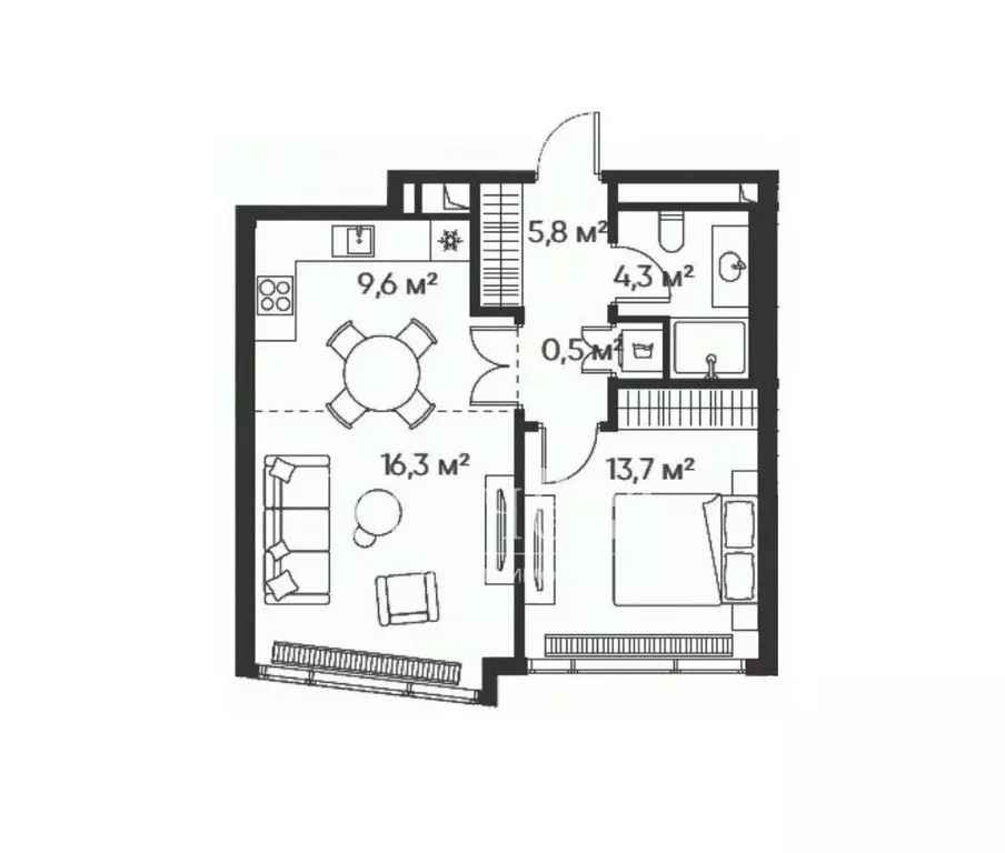 2-к кв. Москва Летниковская ул., 11к1 (51.5 м) - Фото 2