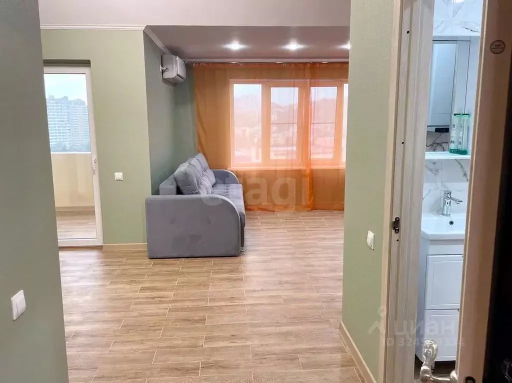 Студия Краснодарский край, Сочи Адлер жилрайон, ул. Пархоменко, 19к1 ... - Фото 1