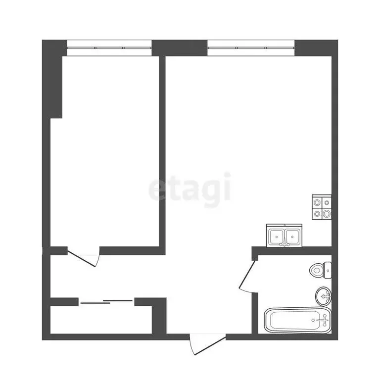 1-комнатная квартира: Тюмень, улица 25 Октября, 40 (49.5 м) - Фото 1