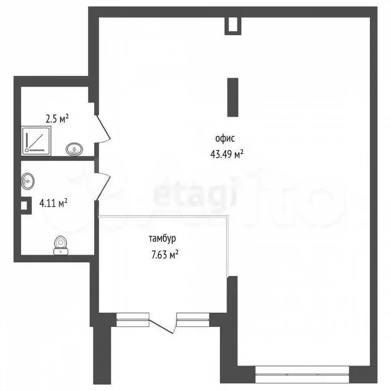 Продам помещение свободного назначения, 57.6 м - Фото 0