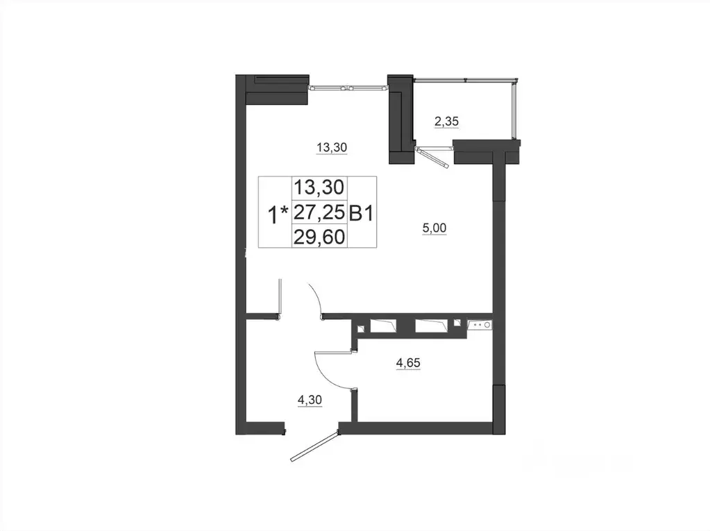 Студия Красноярский край, Красноярск Норильская ул., 58 (29.6 м) - Фото 2