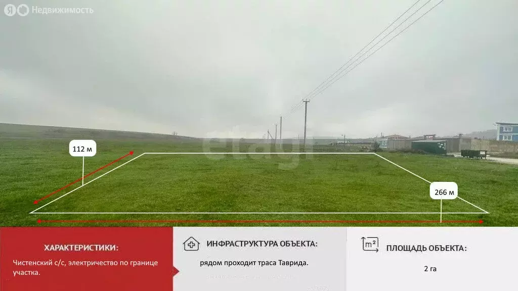 Участок в Симферопольский район, село Чистенькое (218.8 м) - Фото 1