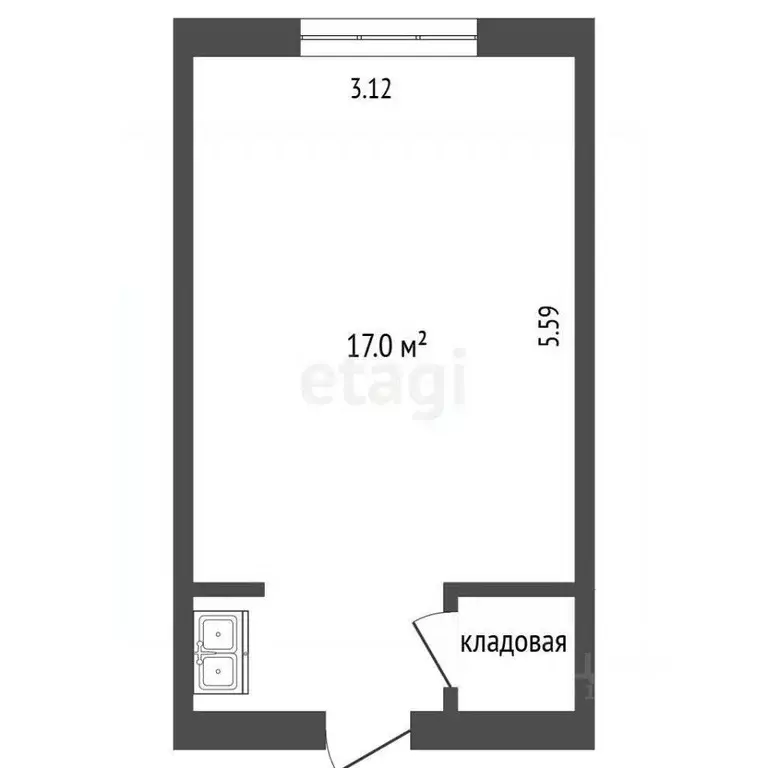Комната Вологодская область, Череповец ул. Чкалова, 26 (16.8 м) - Фото 2