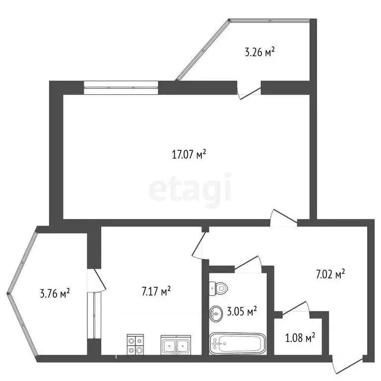 1-комнатная квартира: Ялта, улица Блюхера, 52 (44 м) - Фото 0