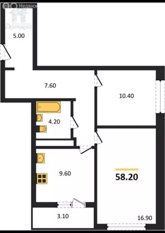 2-комнатная квартира: Воронеж, Московский проспект, 179/8 (58.2 м) - Фото 1