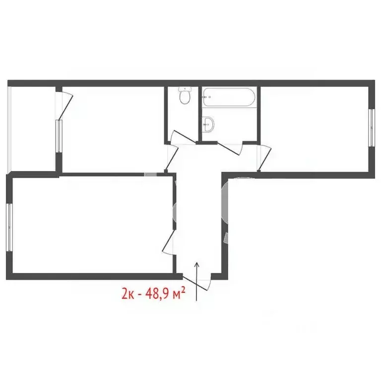2-к кв. Свердловская область, Березовский ул. Красных Героев, 7А (48.3 ... - Фото 1