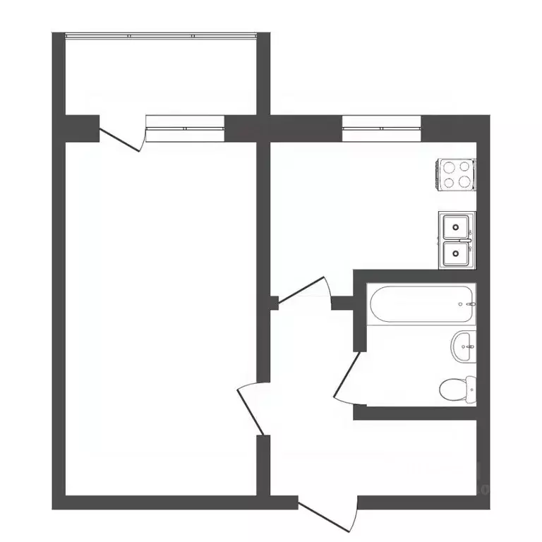 1-к кв. Тюменская область, Тюмень Карская ул., 21 (29.6 м) - Фото 1