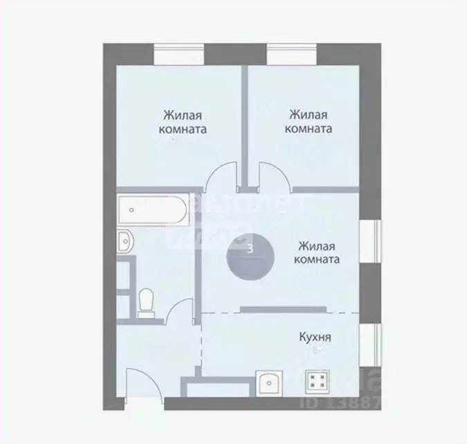 2-к кв. Московская область, Красногорск ул. Авангардная, 2 (42.0 м) - Фото 2
