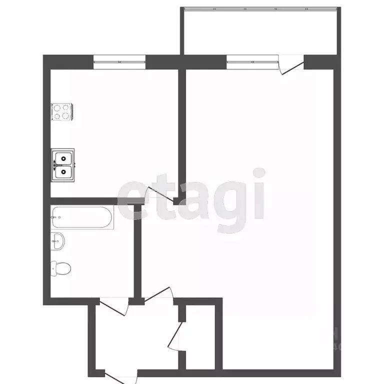 1-к кв. Тюменская область, Тюмень ул. Червишевский Тракт, 72А (31.0 м) - Фото 1