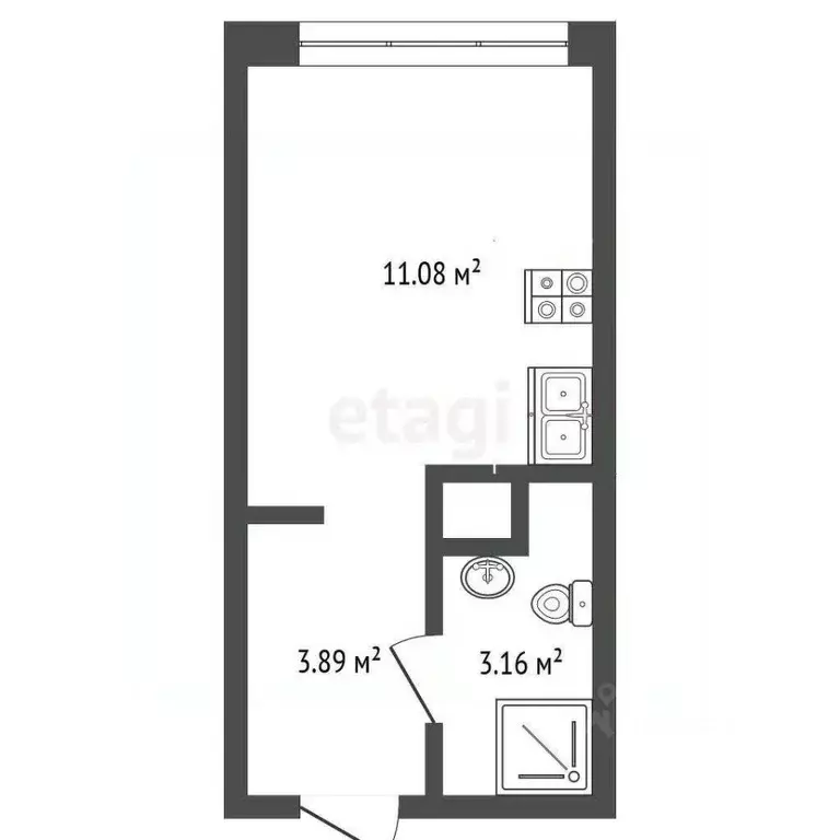 Студия Тюменская область, Тюмень Интернациональная ул., 199к9 (18.2 м) - Фото 0