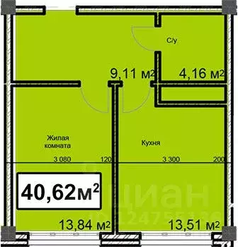 1-к кв. Ставропольский край, Ессентуки ул. Благодатная, 28 (40.62 м) - Фото 0