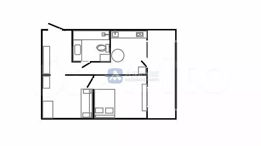 1-комнатная квартира: Тюмень, Алматинская улица, 12 (38 м) - Фото 1