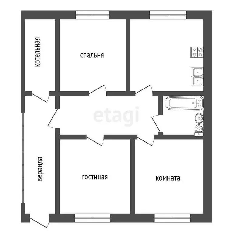 Дом в село Зиново, улица Свободы (72.7 м) - Фото 1