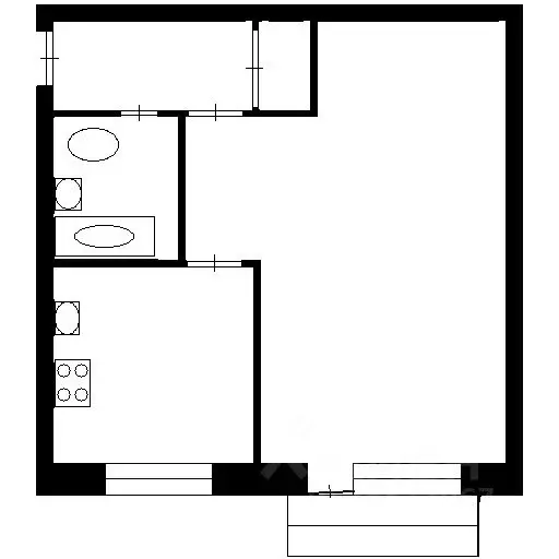 1-к кв. Иркутская область, Иркутск ул. Баумана, 220 (33.0 м) - Фото 1