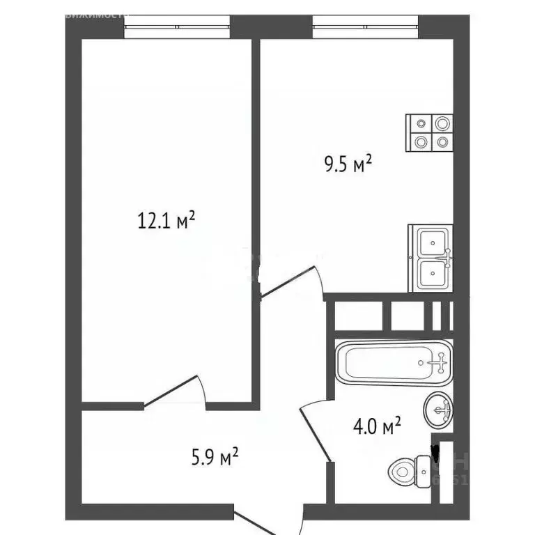 1-комнатная квартира: Пенза, улица Яшиной, 4 (29.5 м) - Фото 0