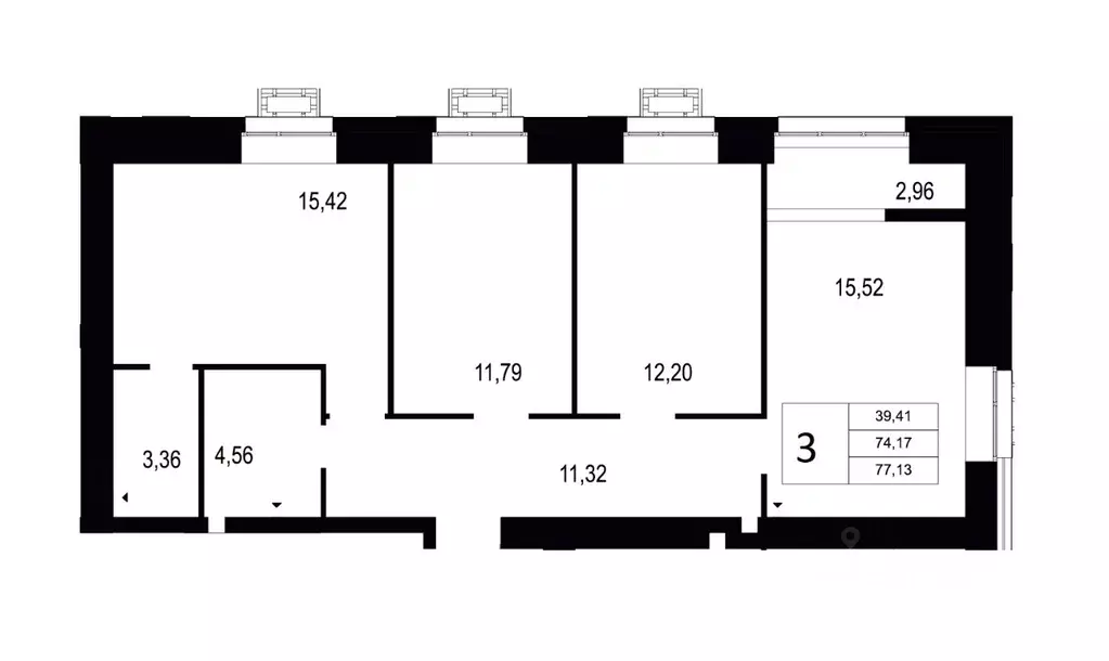 3-к кв. Волгоградская область, Волгоград ул. Землячки, 60 (77.13 м) - Фото 1