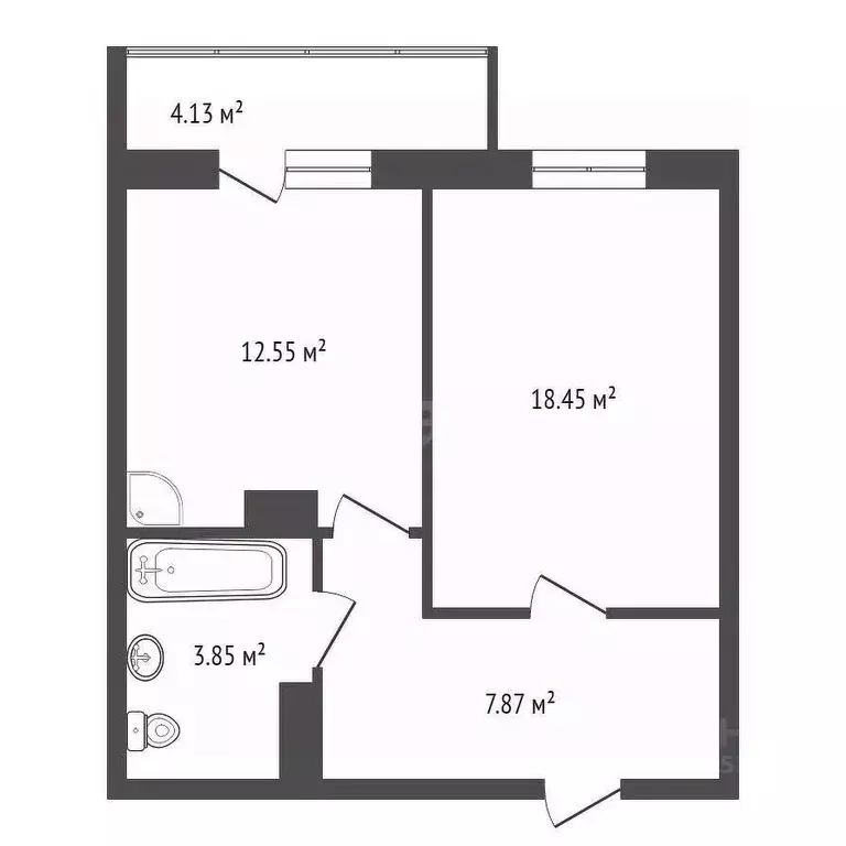 1-к кв. Красноярский край, Красноярск Энергетики мкр, ул. Турбинная, ... - Фото 2