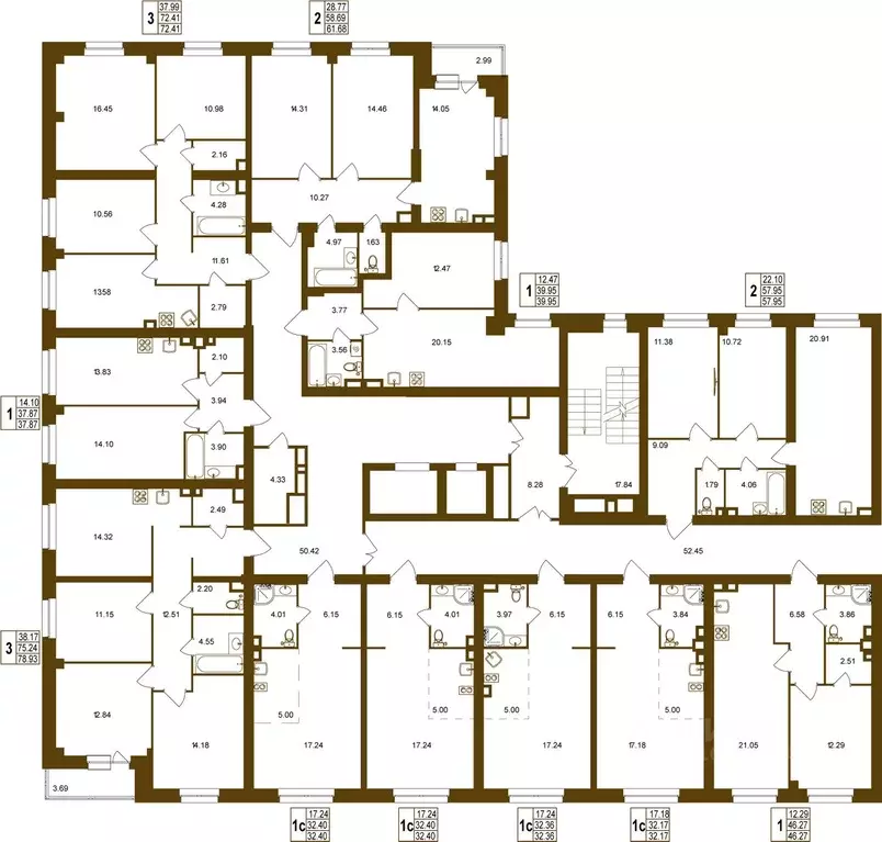 2-к кв. Брянская область, Брянск Степная ул., уч2Б (57.95 м) - Фото 1