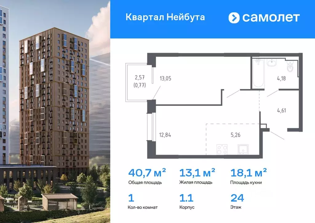 1-к кв. Приморский край, Владивосток Квартал Нейбута жилой комплекс ... - Фото 1