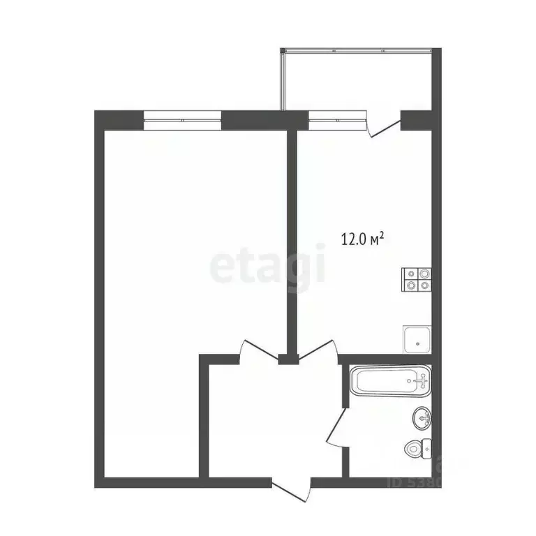 1-к кв. Ростовская область, Ростов-на-Дону просп. Сиверса, 30 (42.0 м) - Фото 1