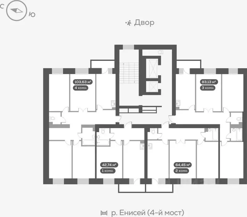 3-к кв. Красноярский край, Красноярск ул. Академгородок, 78 (82.8 м) - Фото 1