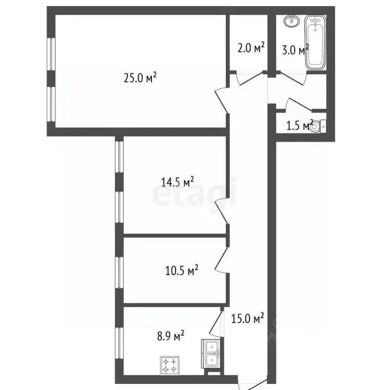 3-к кв. Санкт-Петербург Малая Морская ул., 17 (81.0 м) - Фото 2