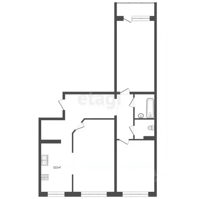 3-к кв. Алтайский край, Барнаул ул. Малахова, 164 (82.0 м) - Фото 2