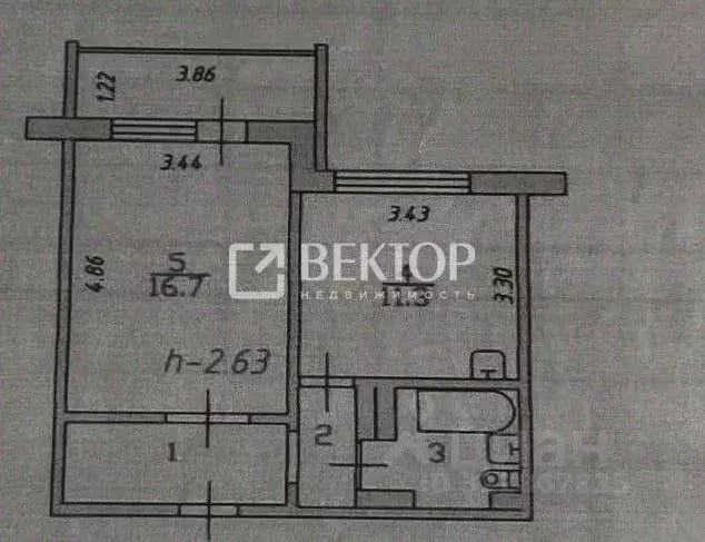 1-к кв. Ивановская область, Иваново Московский мкр, 12 (32.0 м) - Фото 2